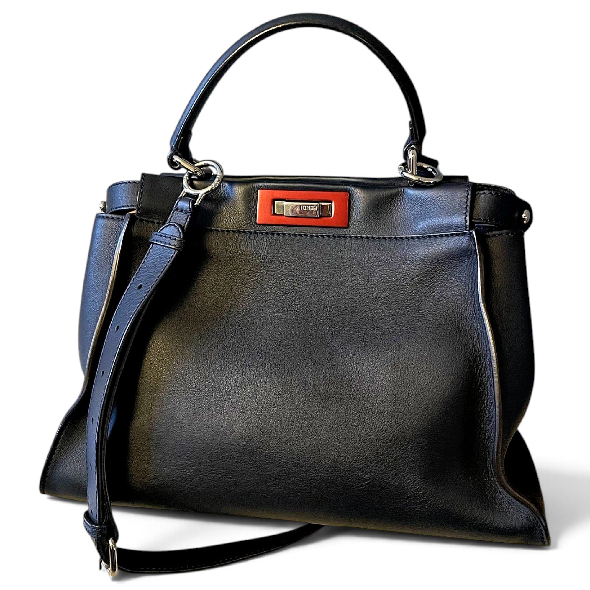 Peekaboo leather handbag