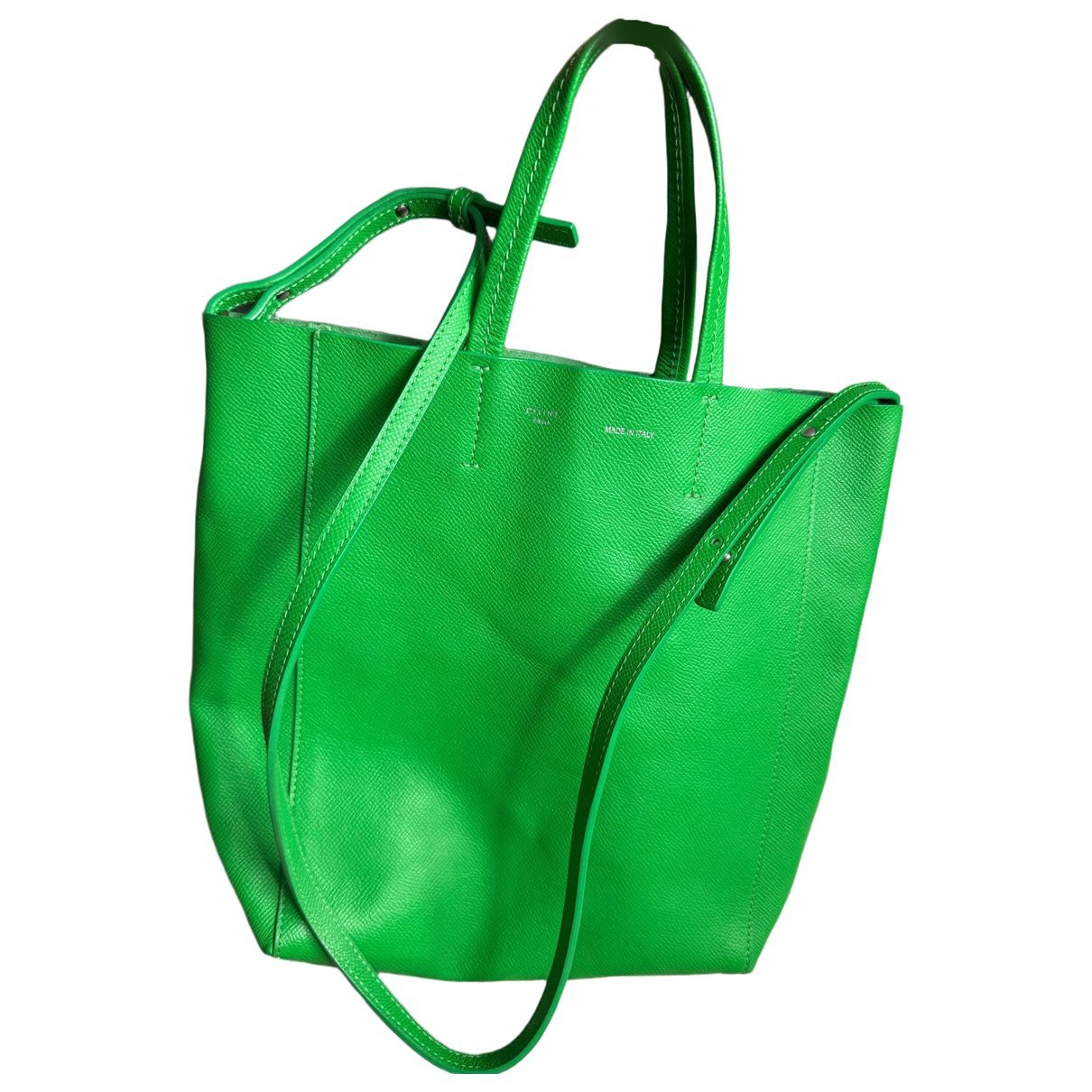 Cabas Vertical leather tote
