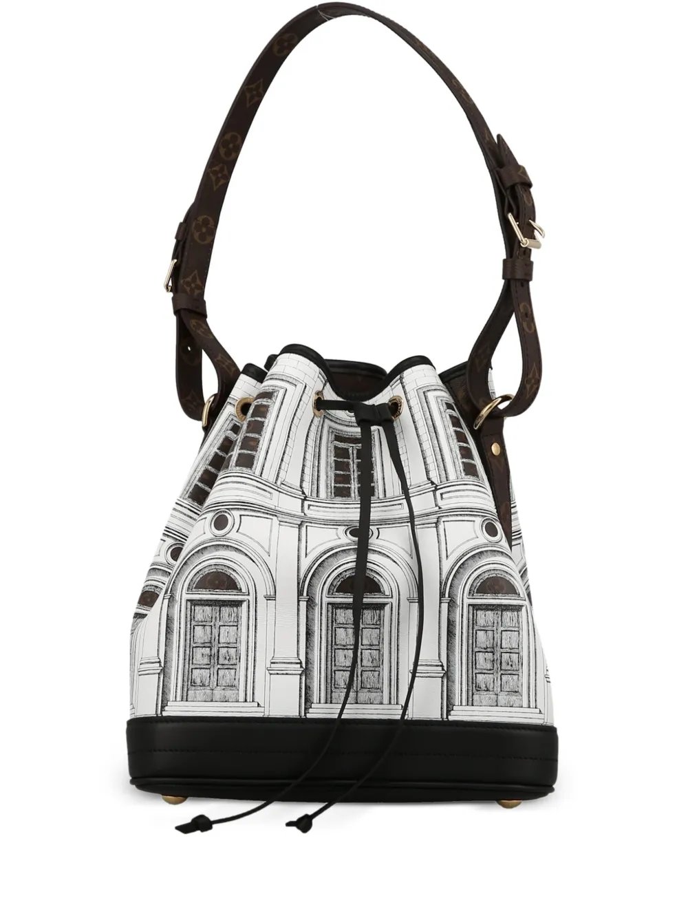 Noé illustration-print bucket bag
