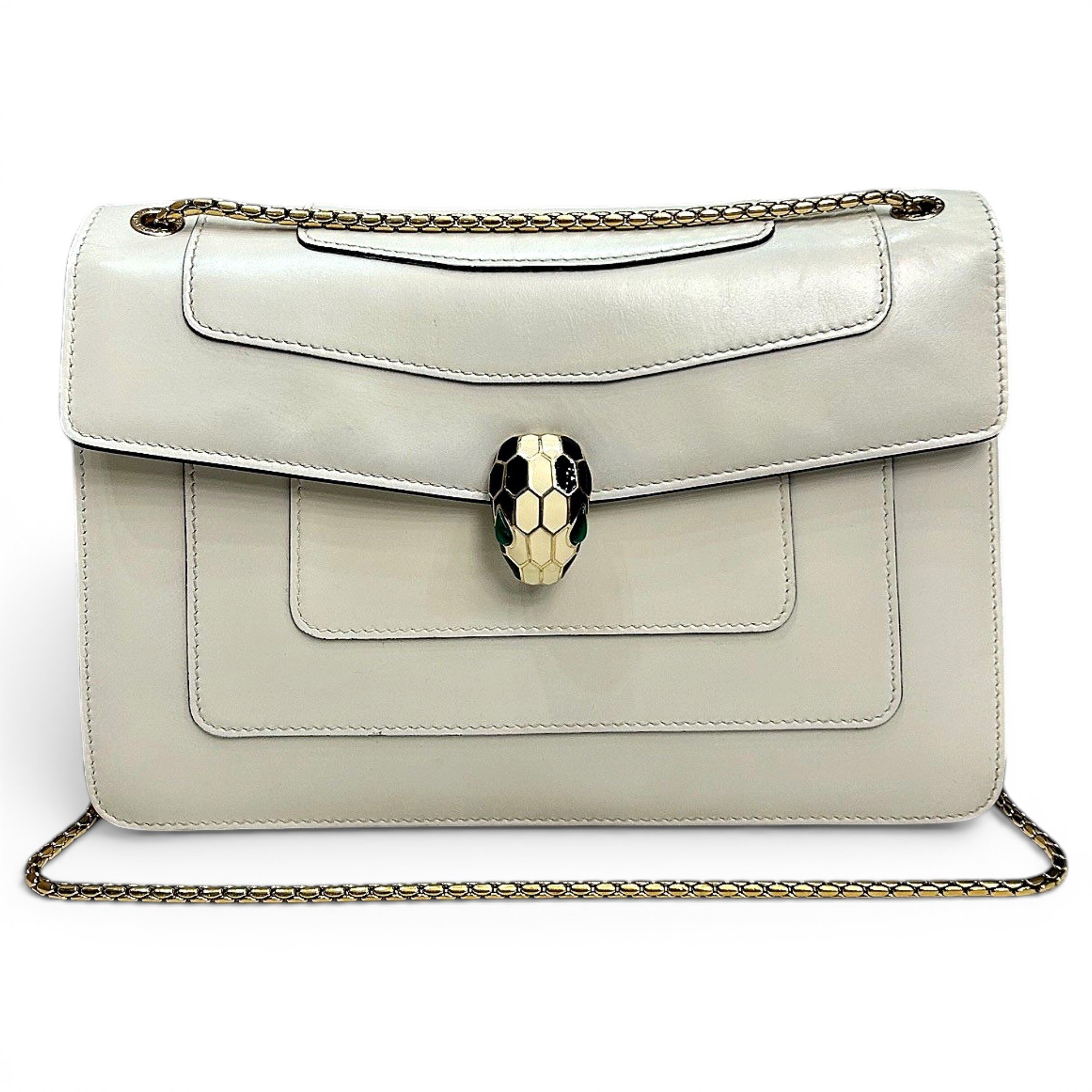 Serpenti leather handbag