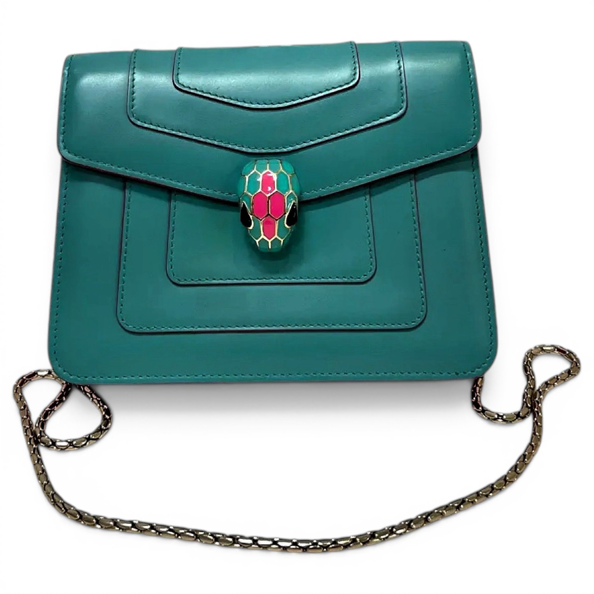 Serpenti leather handbag