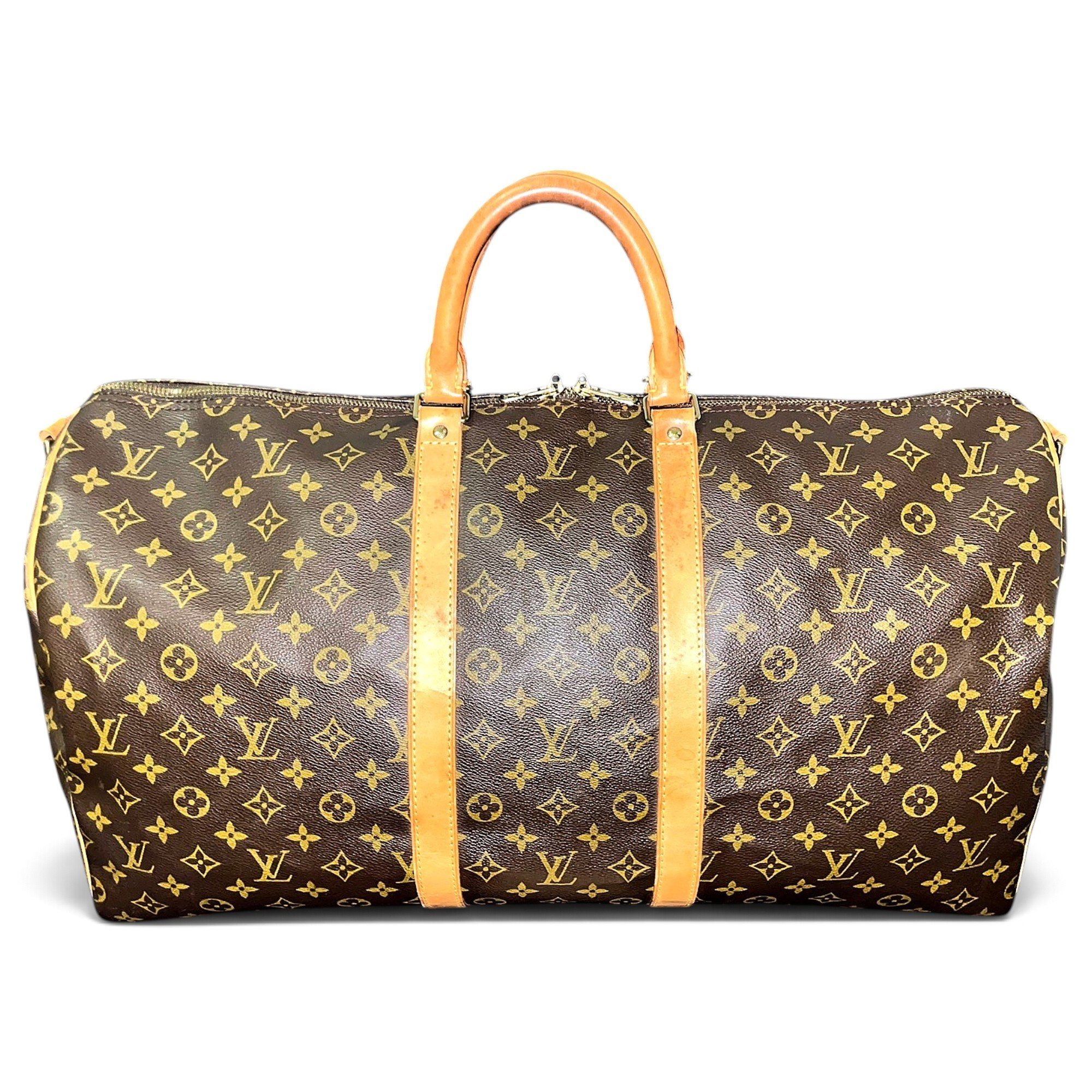 Keepall leather travel bag