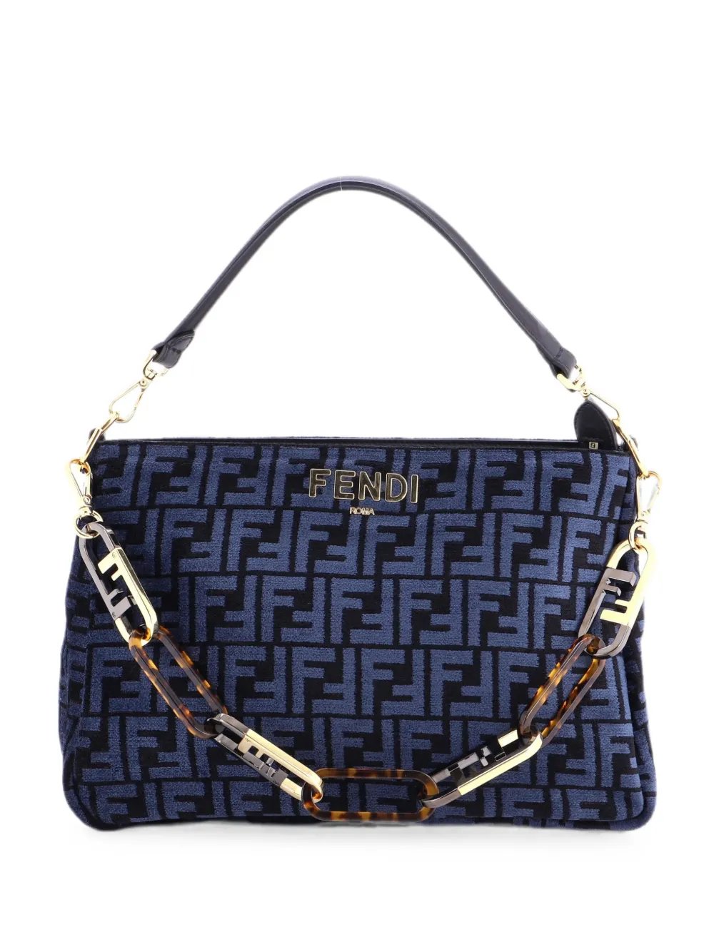 Fendi O'Lock Zip Shoulder Bag Zucca Chenille hobo bag