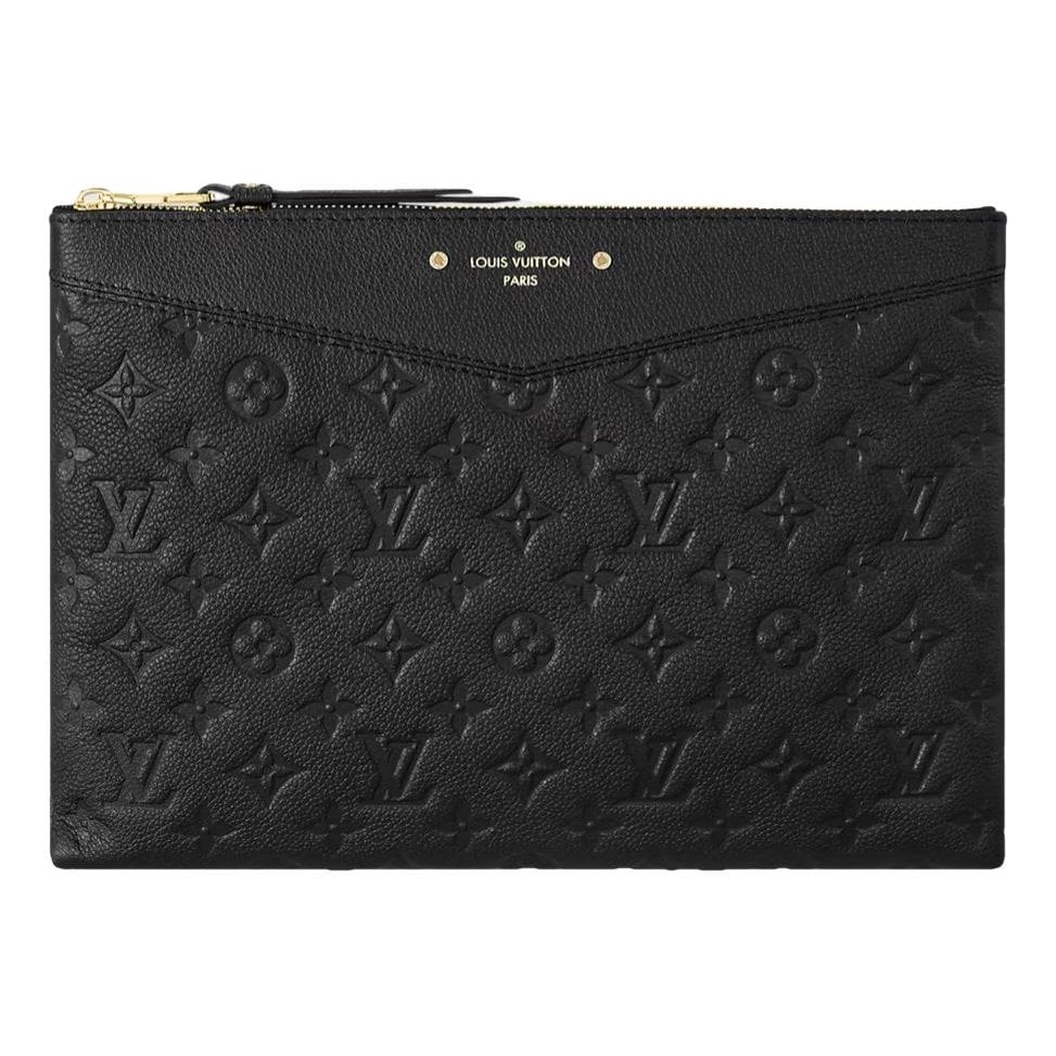 Leather clutch bag