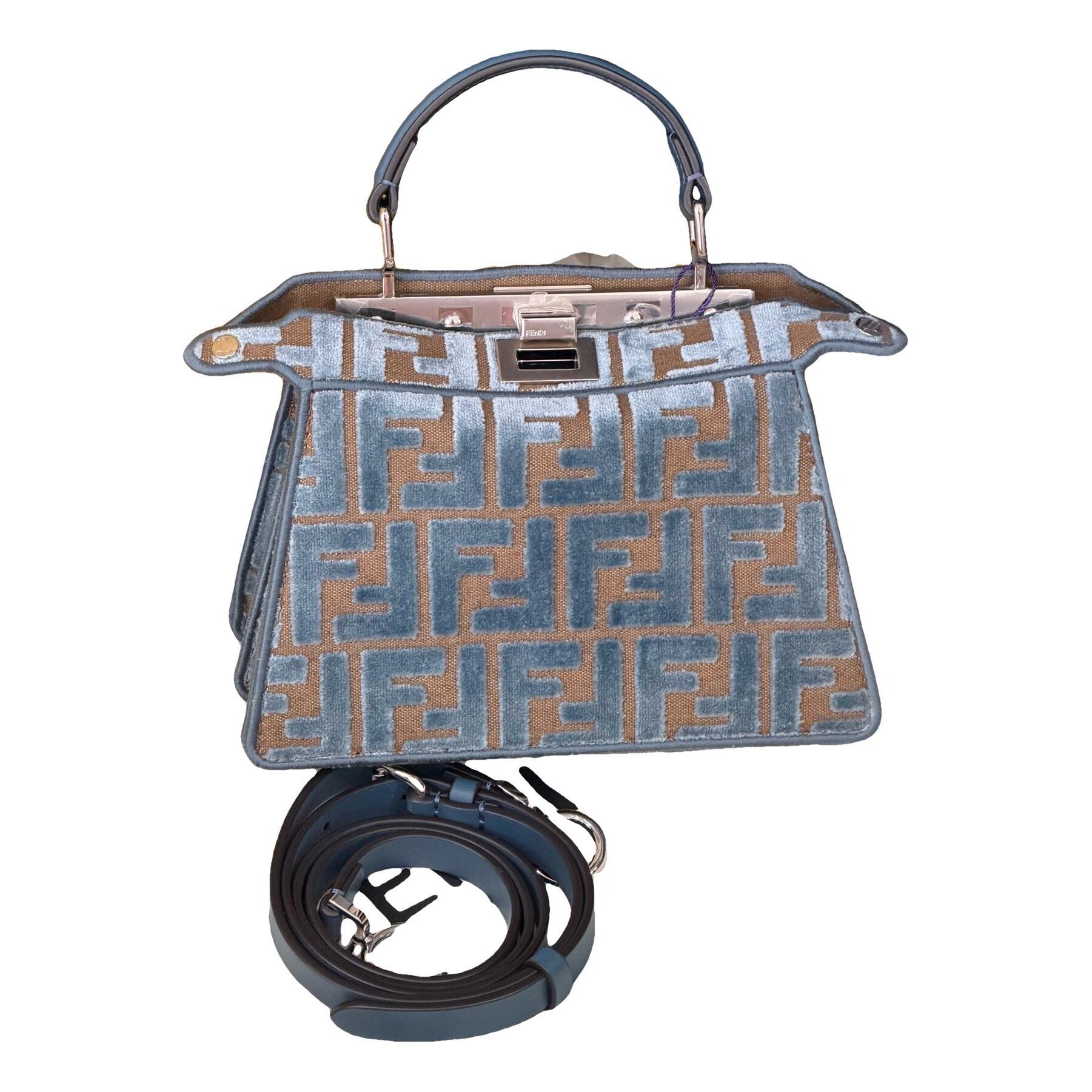 Peekaboo IseeU velvet handbag