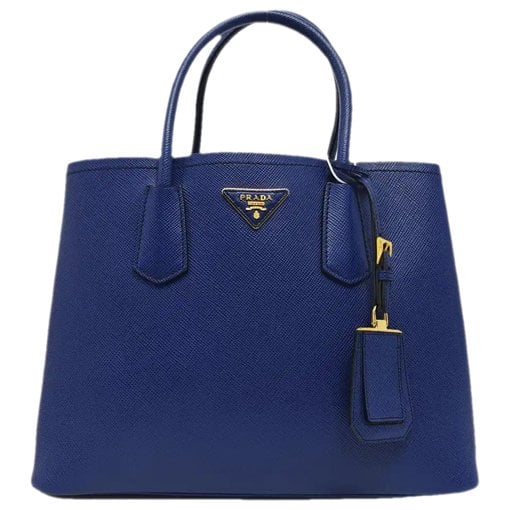 Double leather handbag
