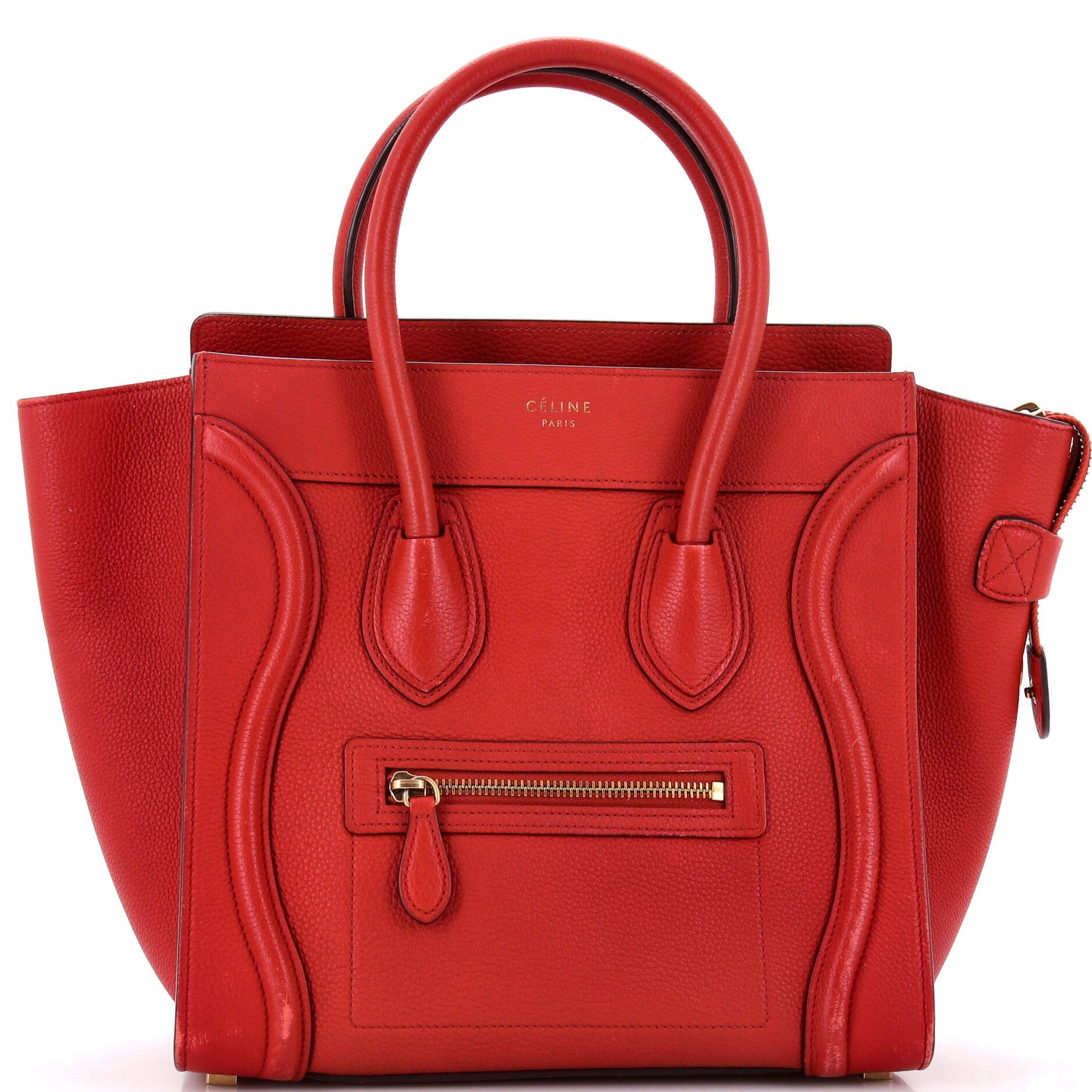 Luggage Bag Grainy Leather Micro