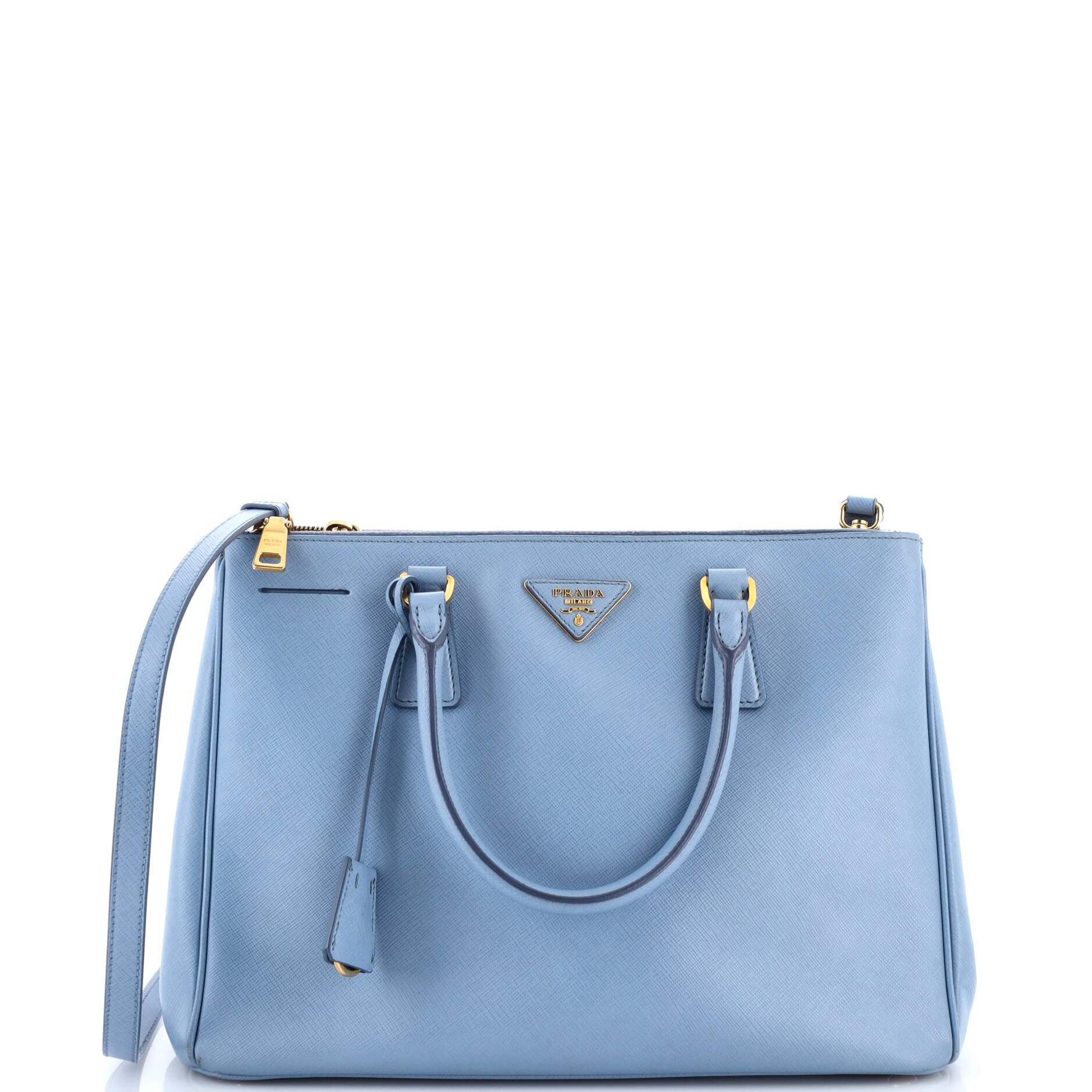 Double Zip Lux Tote Saffiano Leather Medium