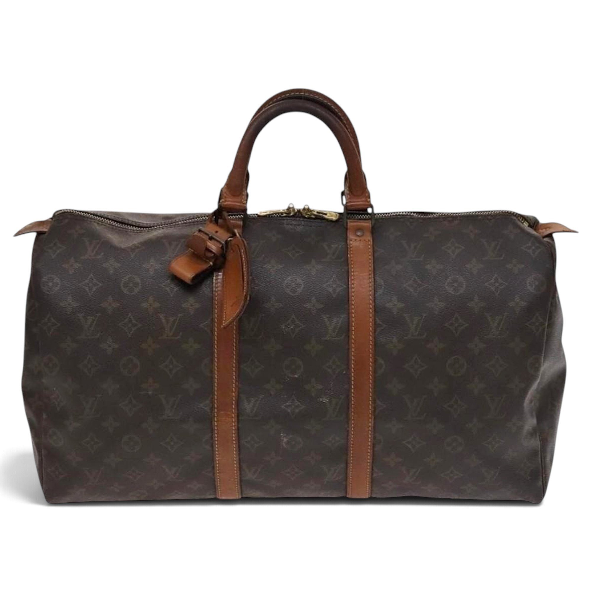 Keepall leather travel bag