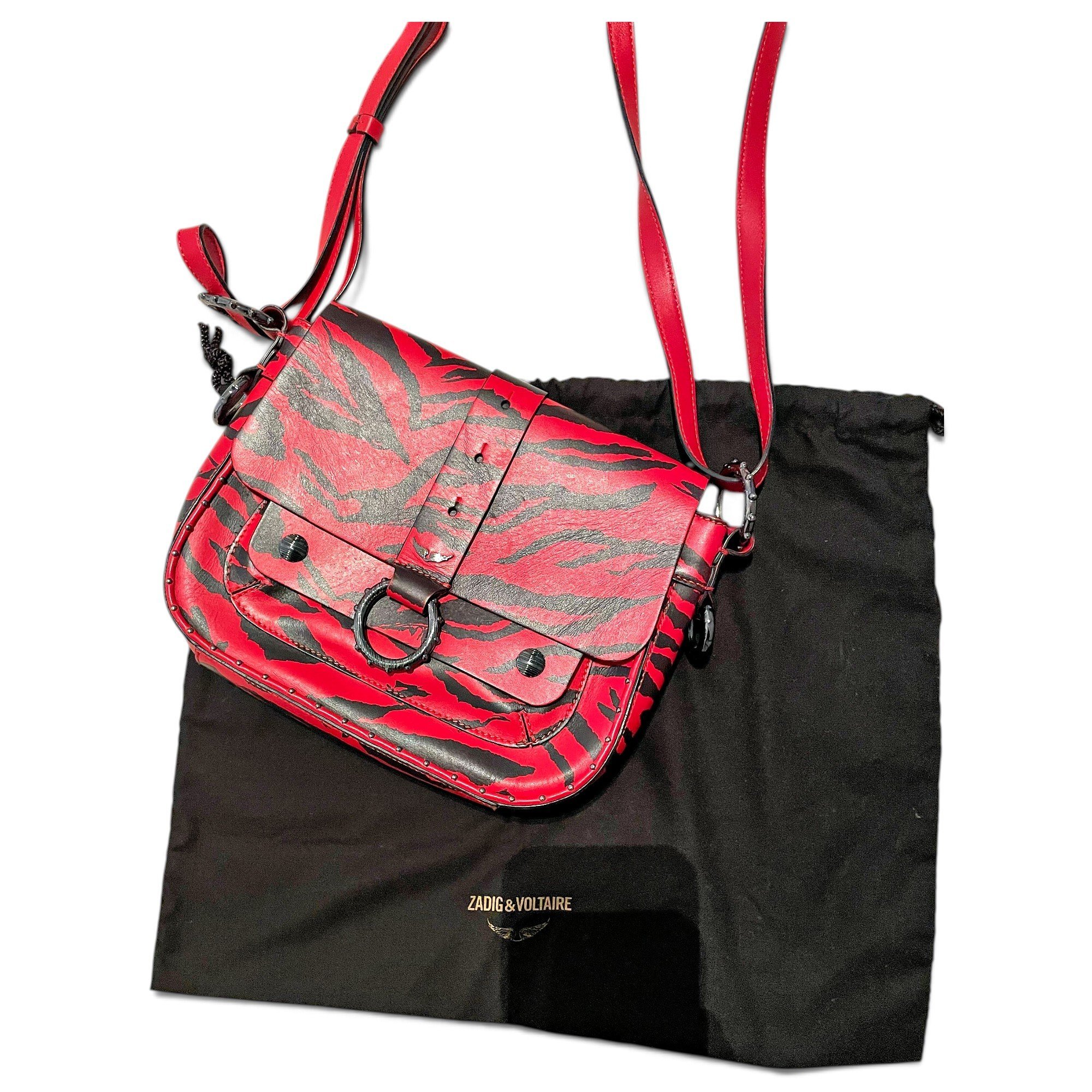 Rock leather crossbody bag