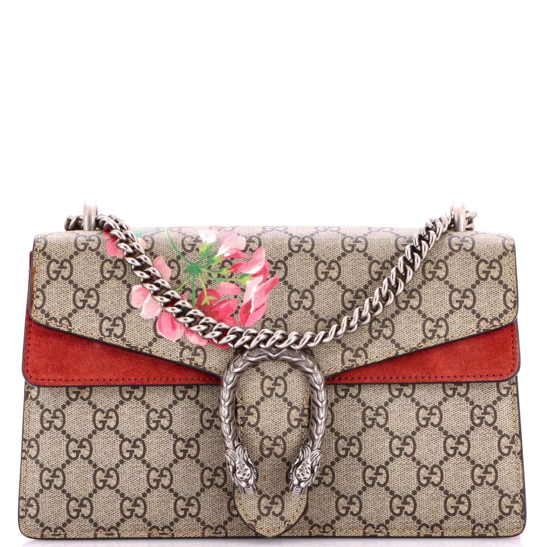 Dionysus Bag Blooms Print GG Coated Canvas Small