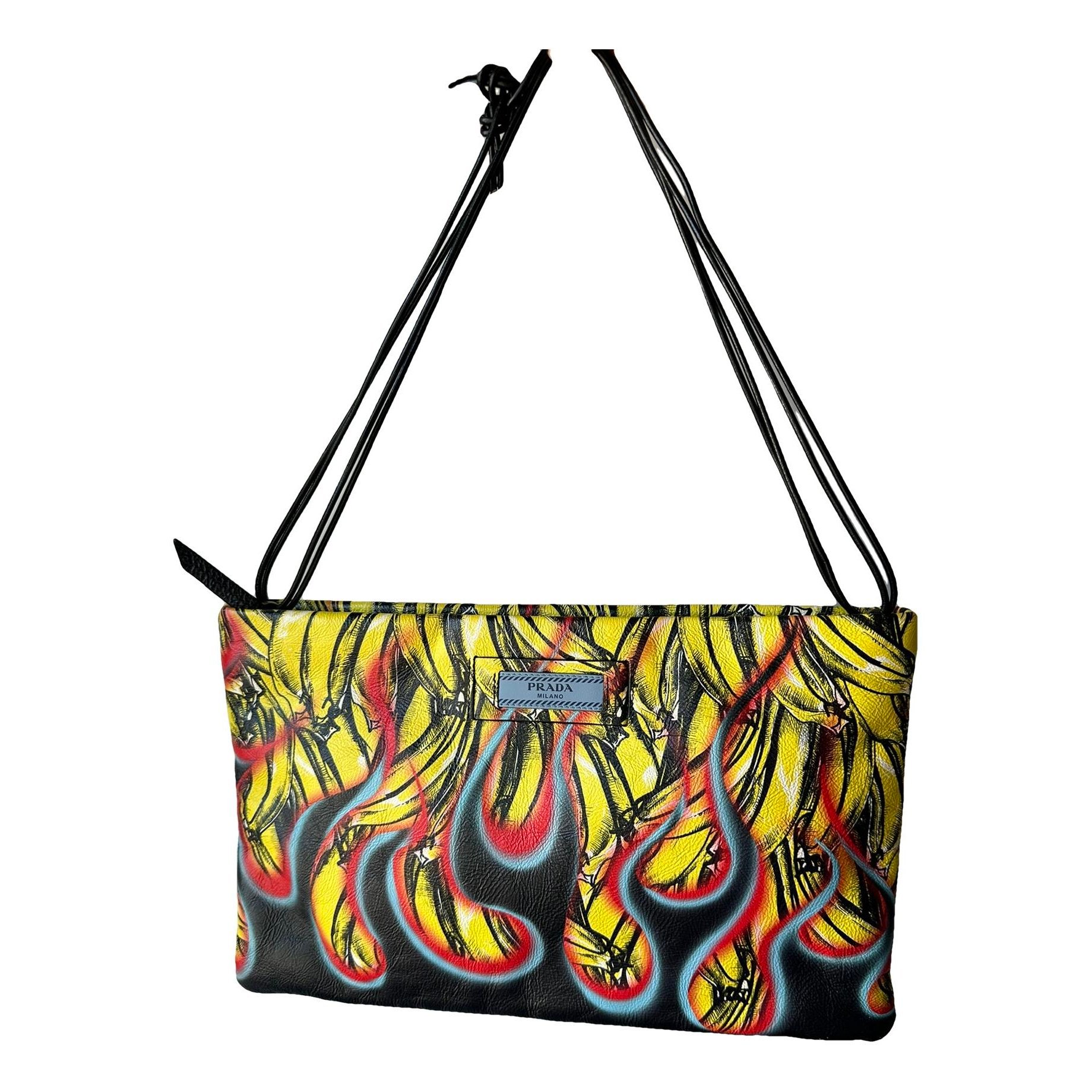 Leather clutch bag