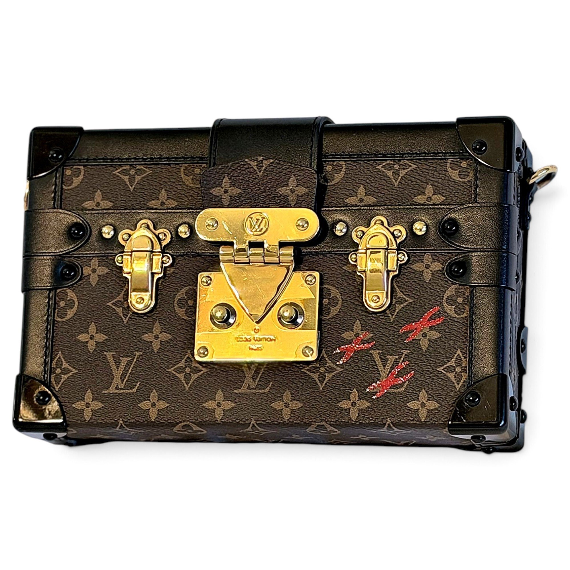 Louis Vuitton Petite Malle cloth handbag