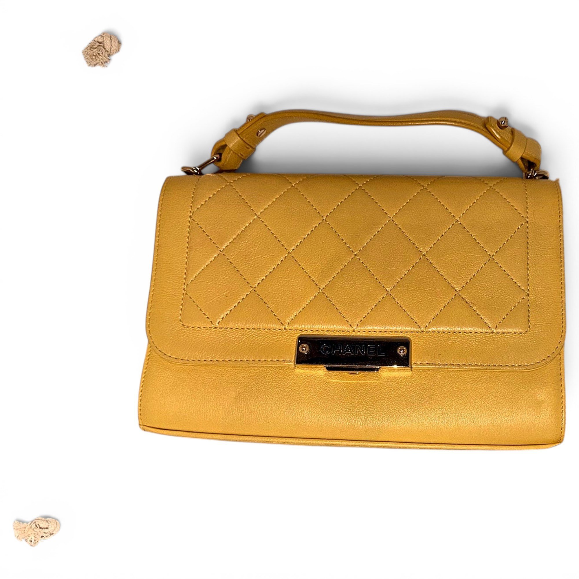 Trendy CC leather handbag