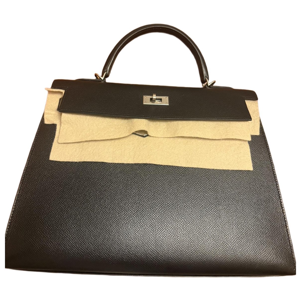 Hermes Kelly 32 Handbag Noir Epsom Leather