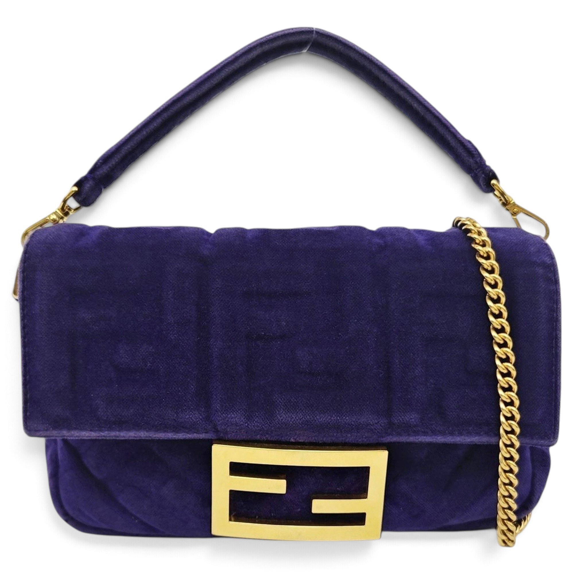 Baguette velvet handbag