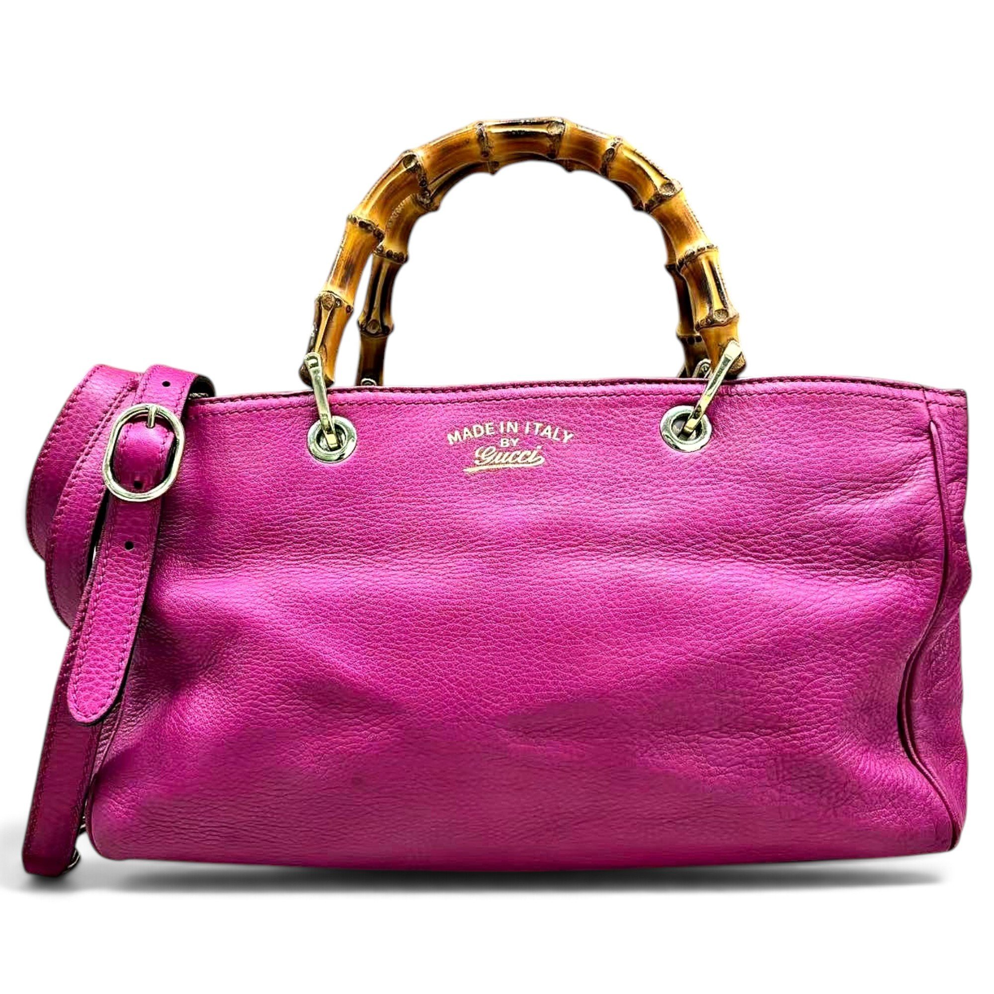 Bamboo leather handbag