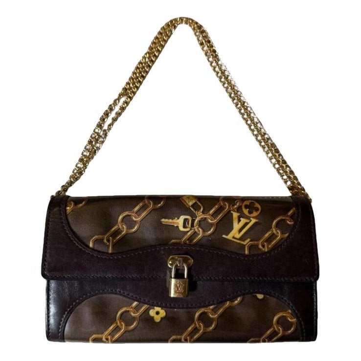 Leather clutch bag