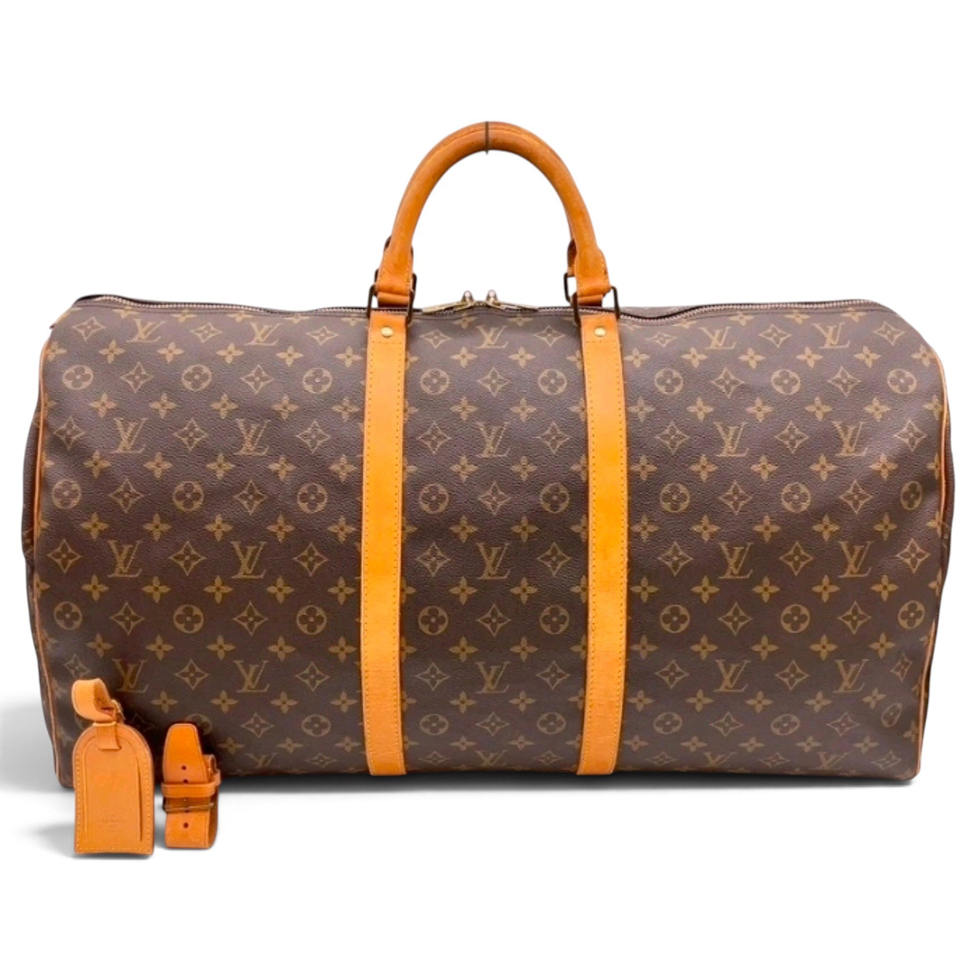 Keepall leather travel bag