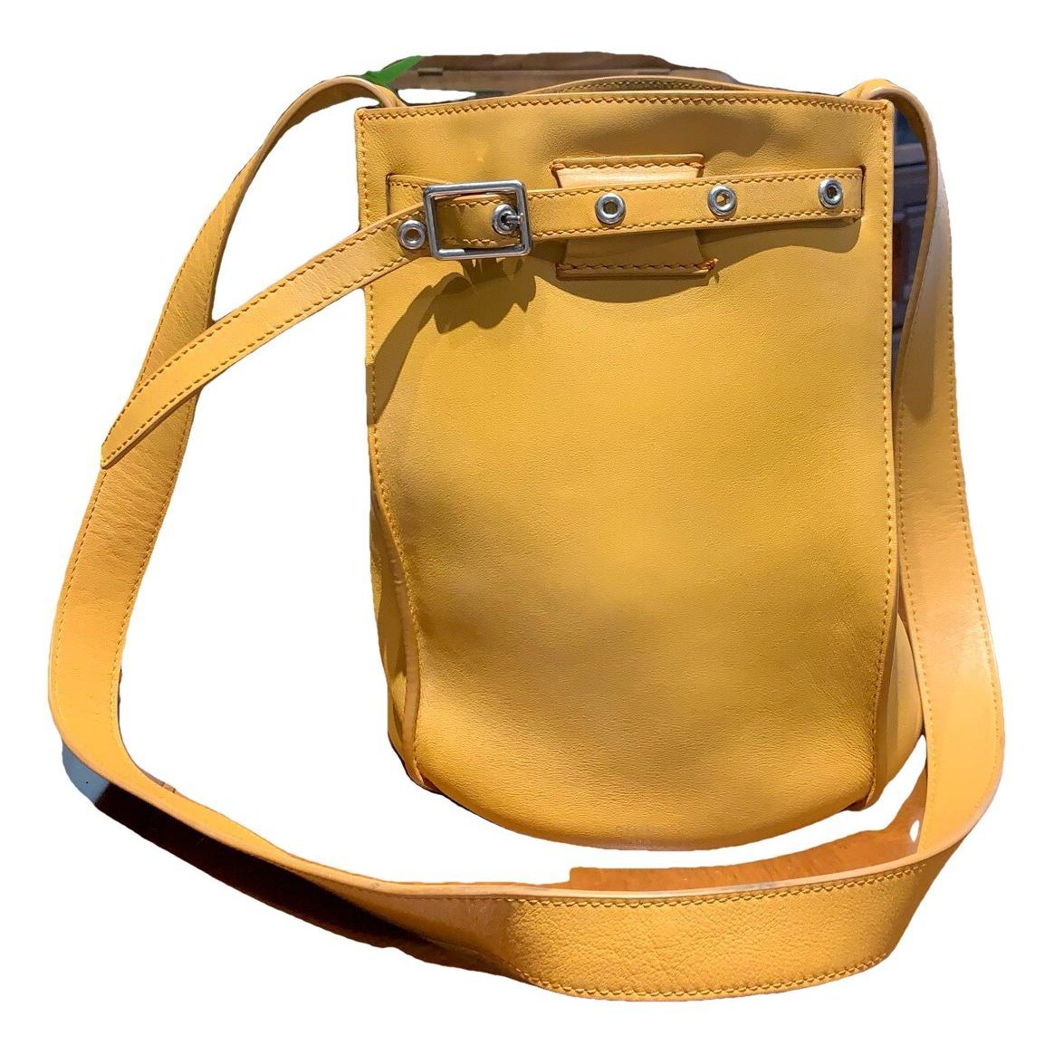 Clasp Bucket leather tote