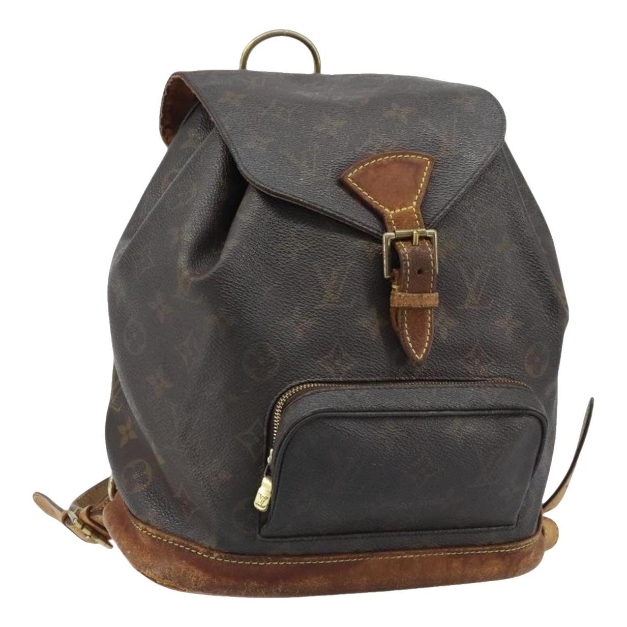 Montsouris Vintage leather backpack