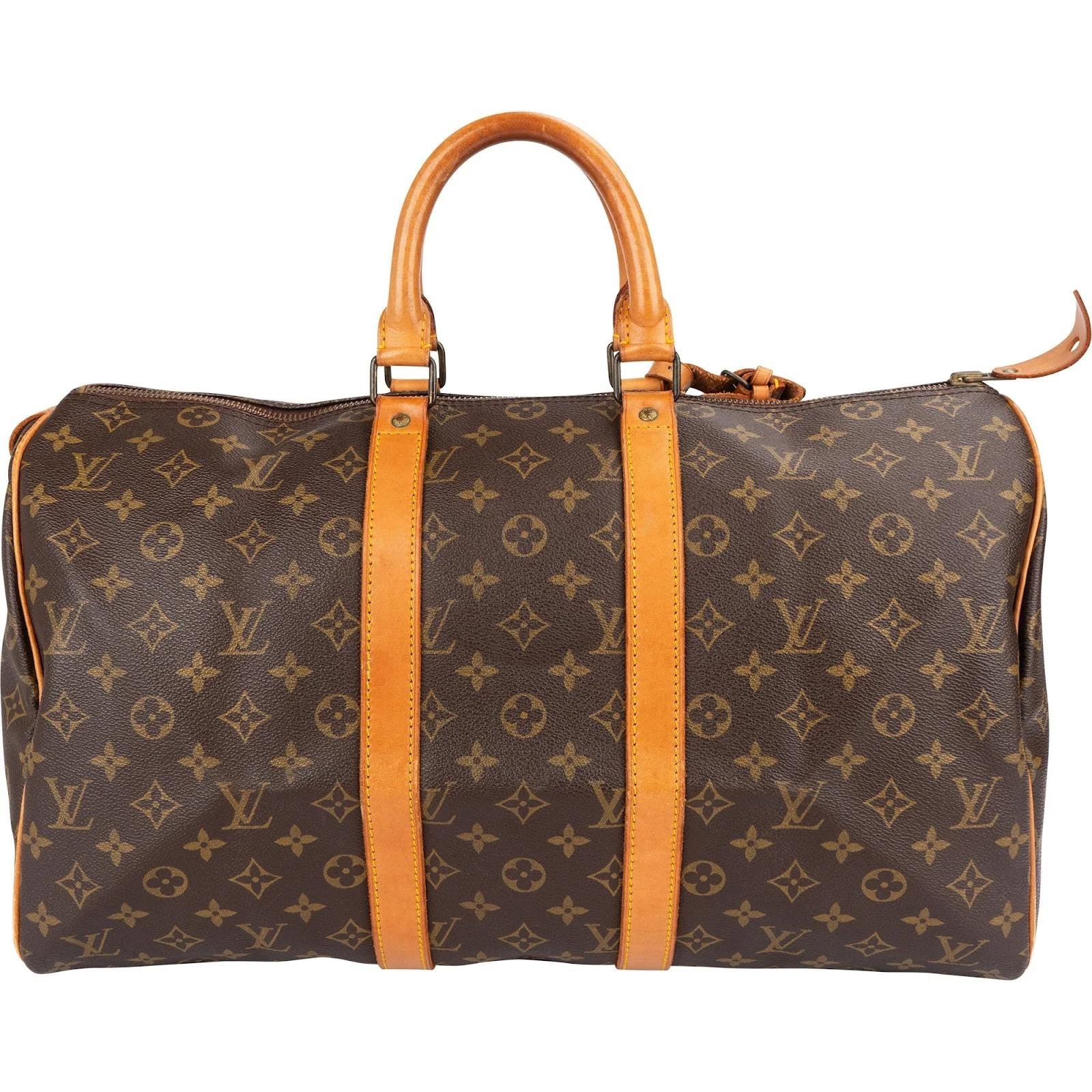 Keepall leather travel bag