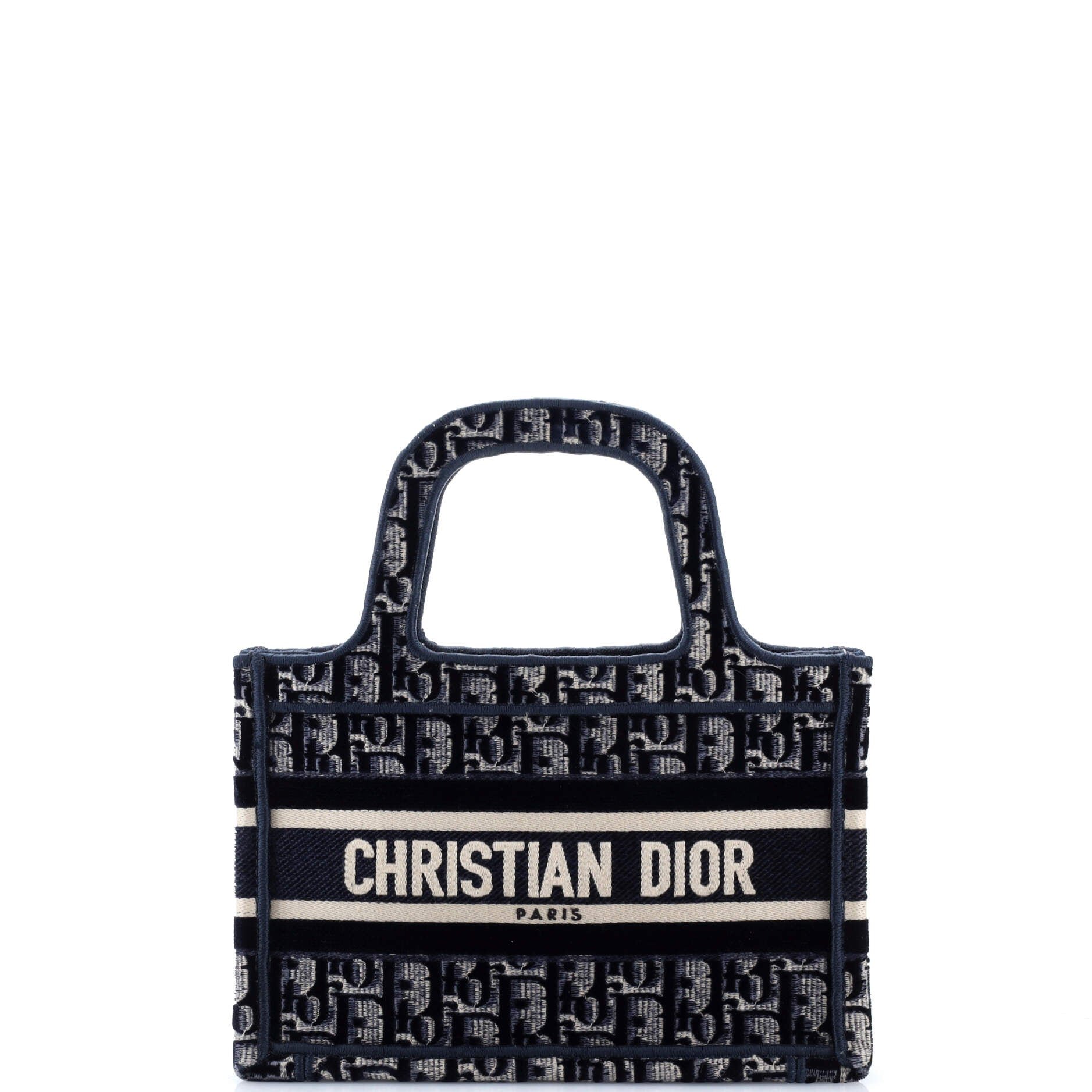 Dior Book Tote Oblique Velvet Mini