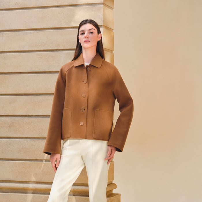 Marron Caramel Cashmere Jacket