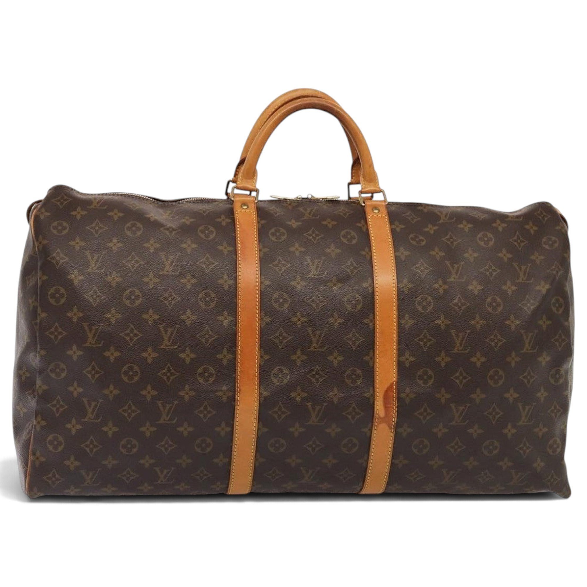 Keepall leather travel bag