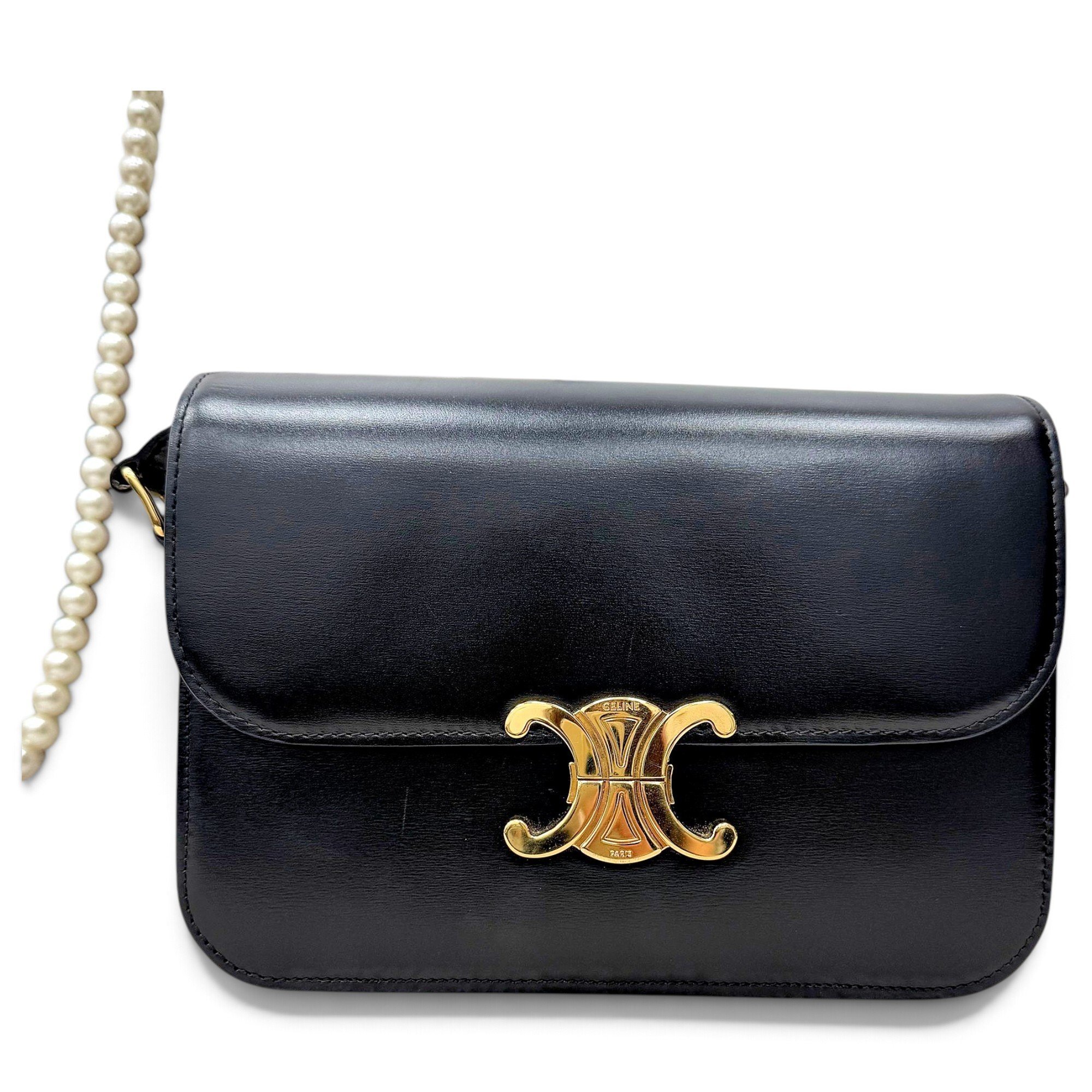 Triomphe leather handbag