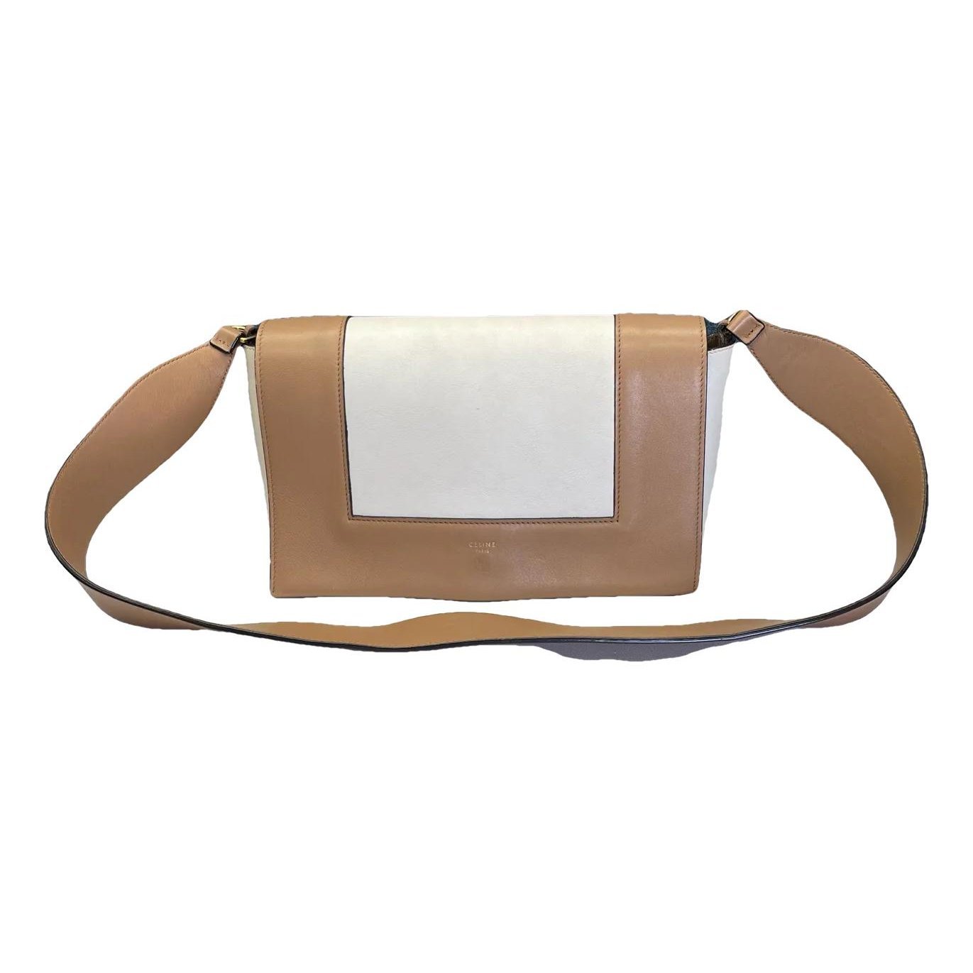 Frame leather handbag