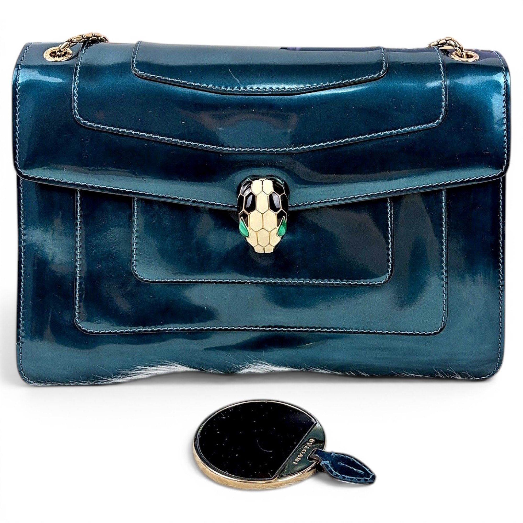 Serpenti leather handbag