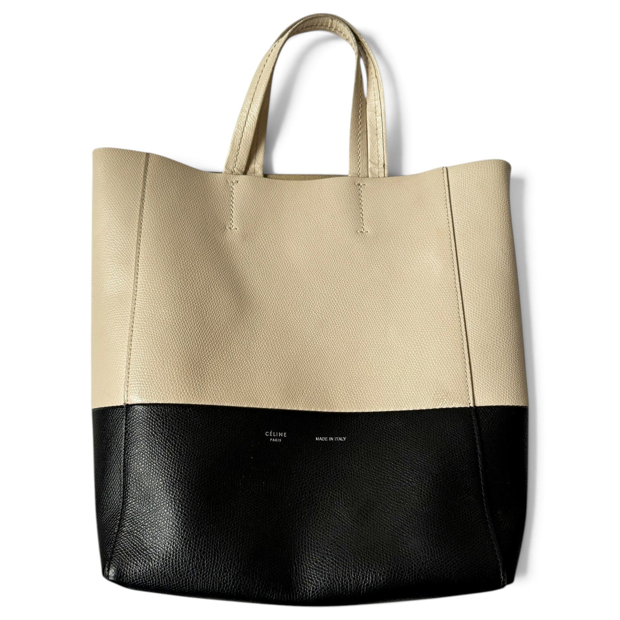 Cabas Vertical leather tote