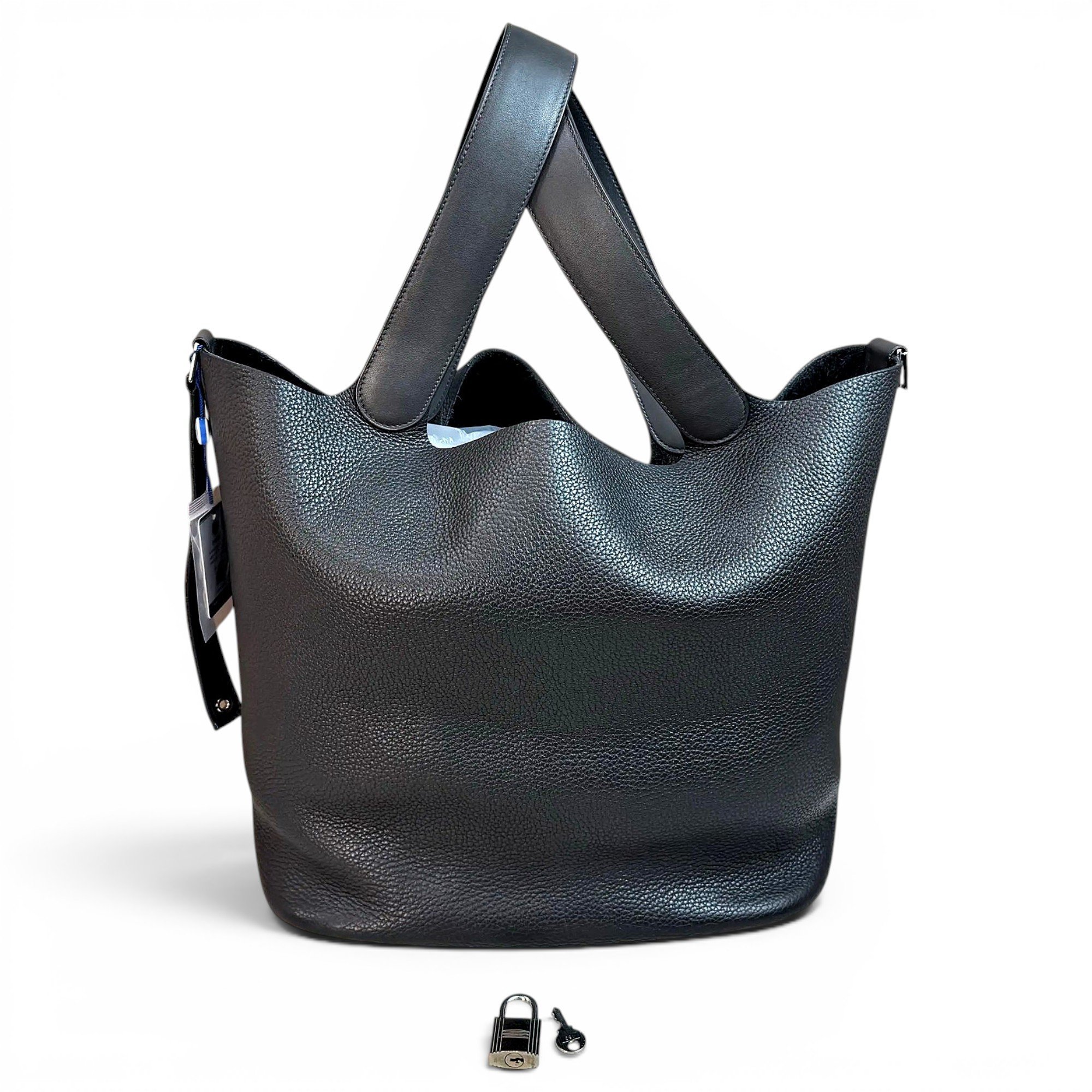 Picotin leather tote