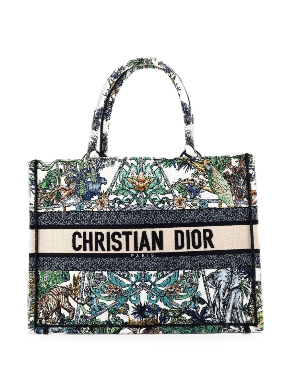 Book Embroidered Canvas Medium tote bag