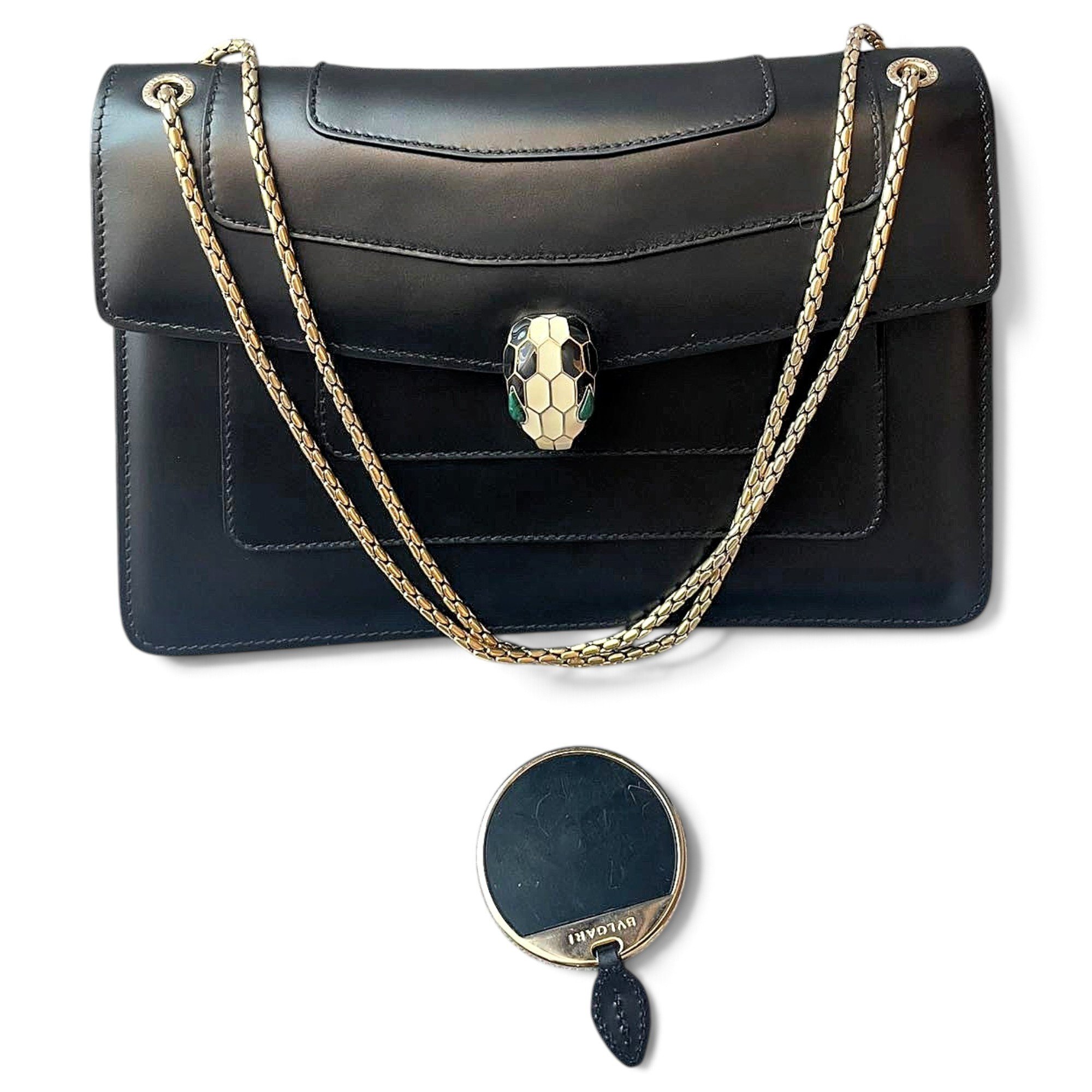 Serpenti leather handbag
