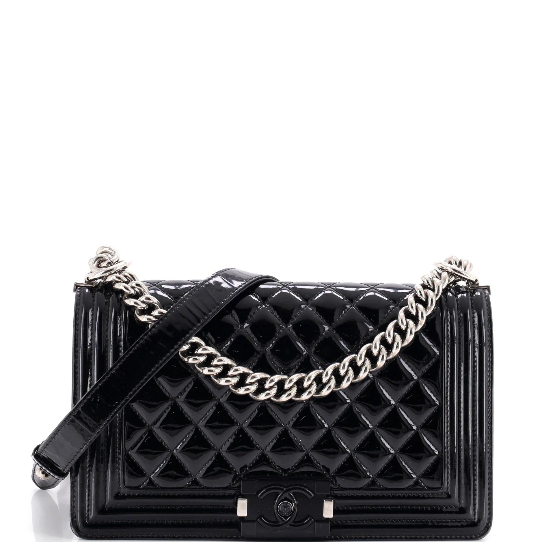 Chanel Boy patent leather handbag