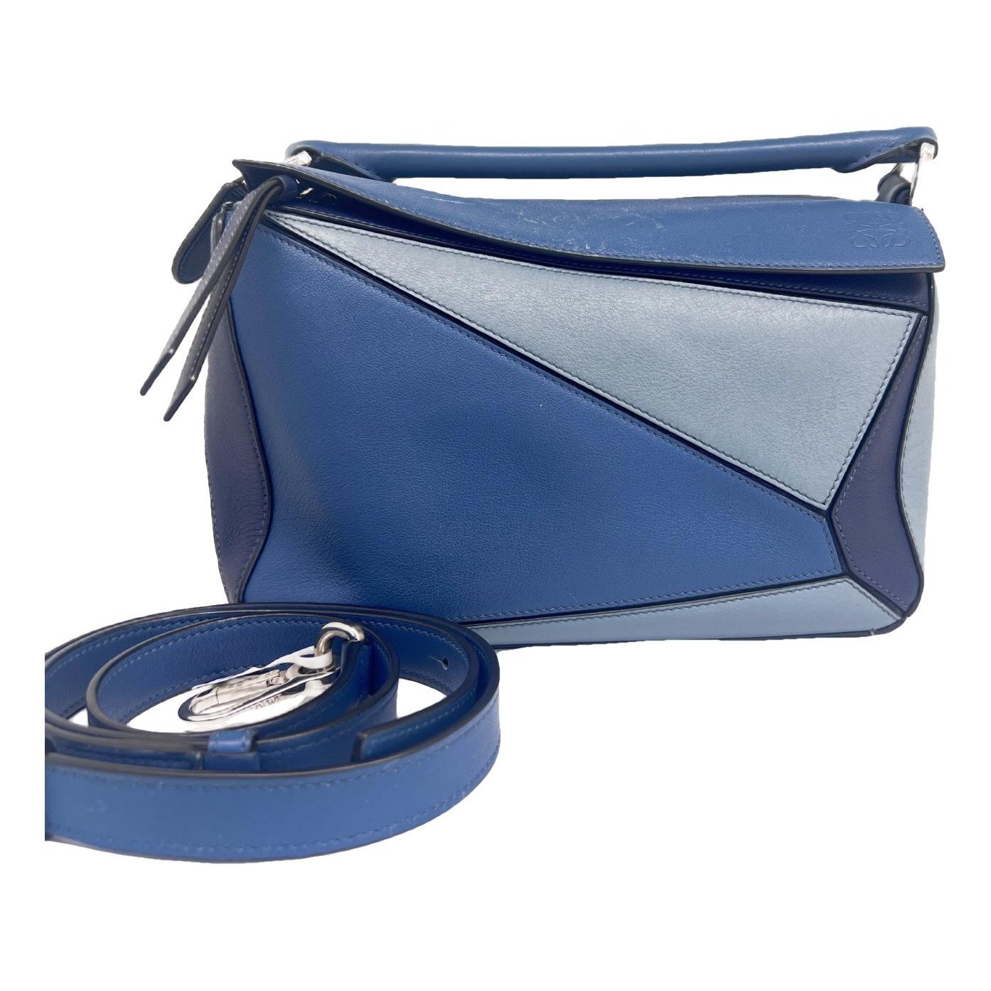 Puzzle leather handbag