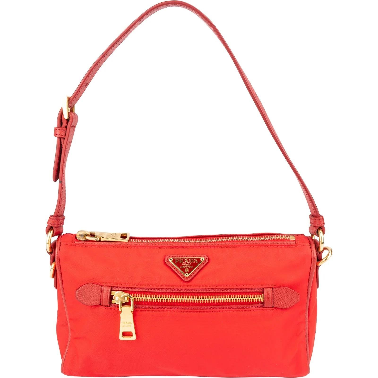 Re-Nylon leather handbag