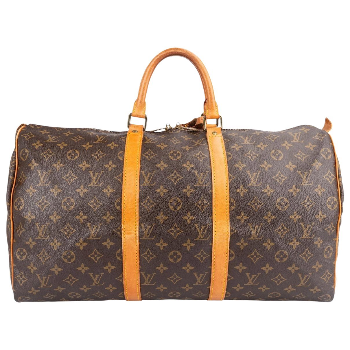 Keepall leather travel bag