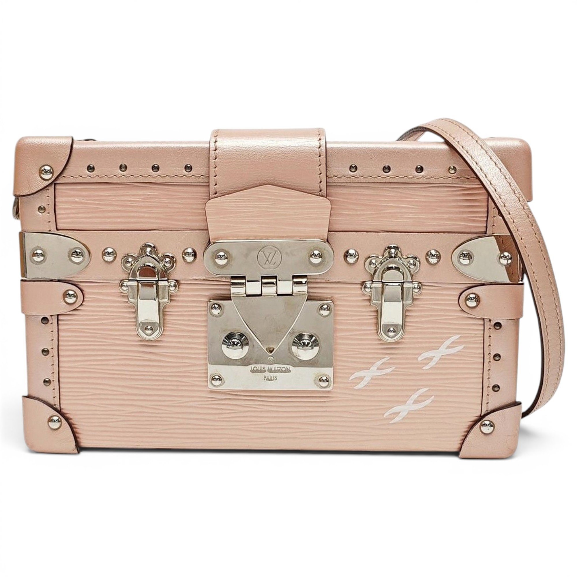Petite Malle leather handbag