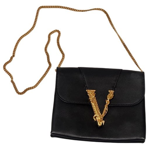 Leather clutch bag