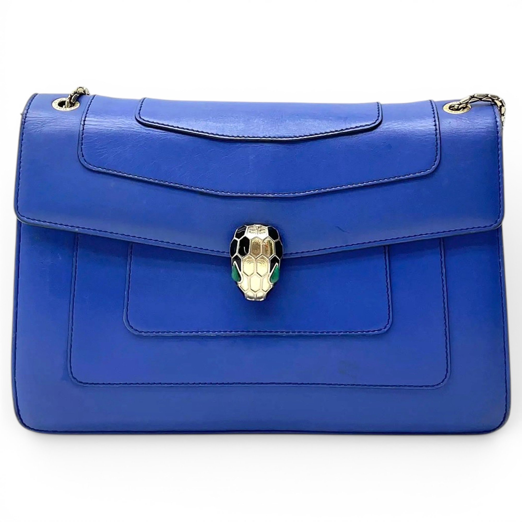 Serpenti leather handbag