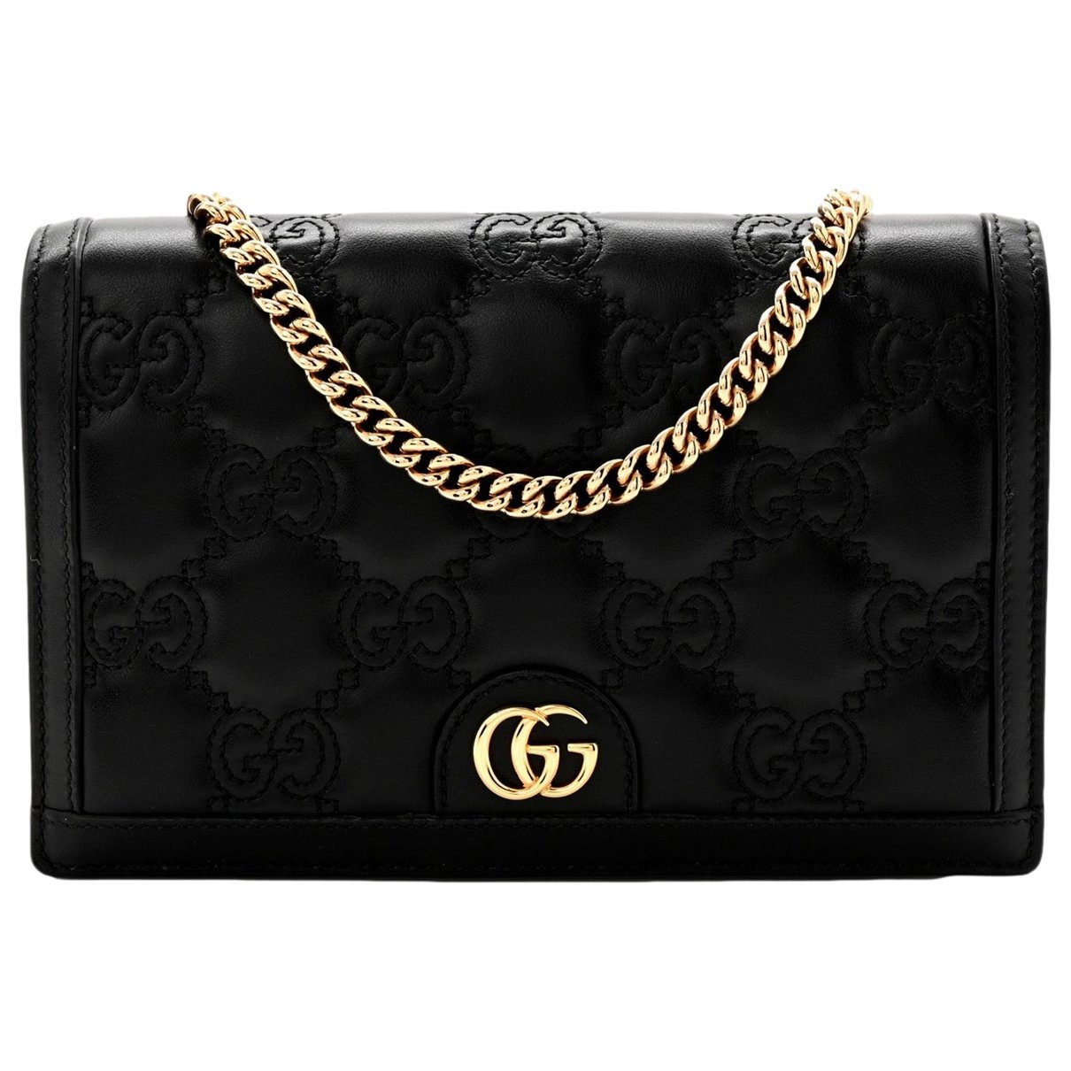GG Marmont Chain Flap Wallet leather crossbody bag
