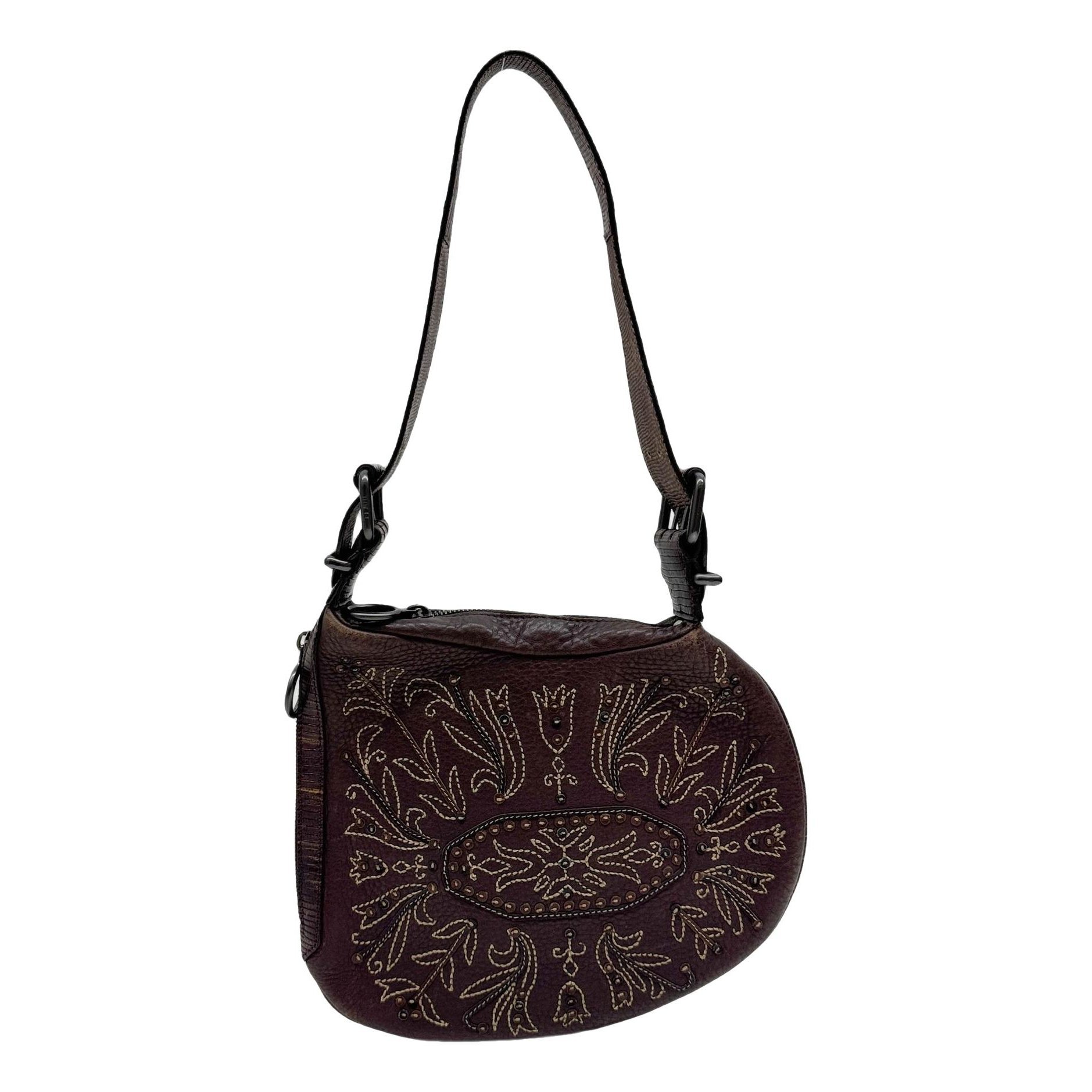 Oyster leather handbag