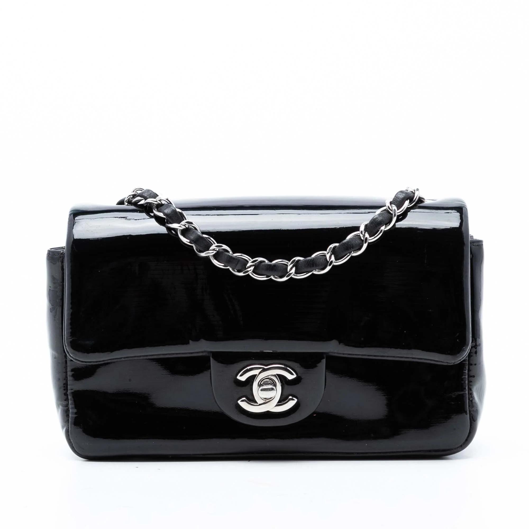 Patent leather handbag