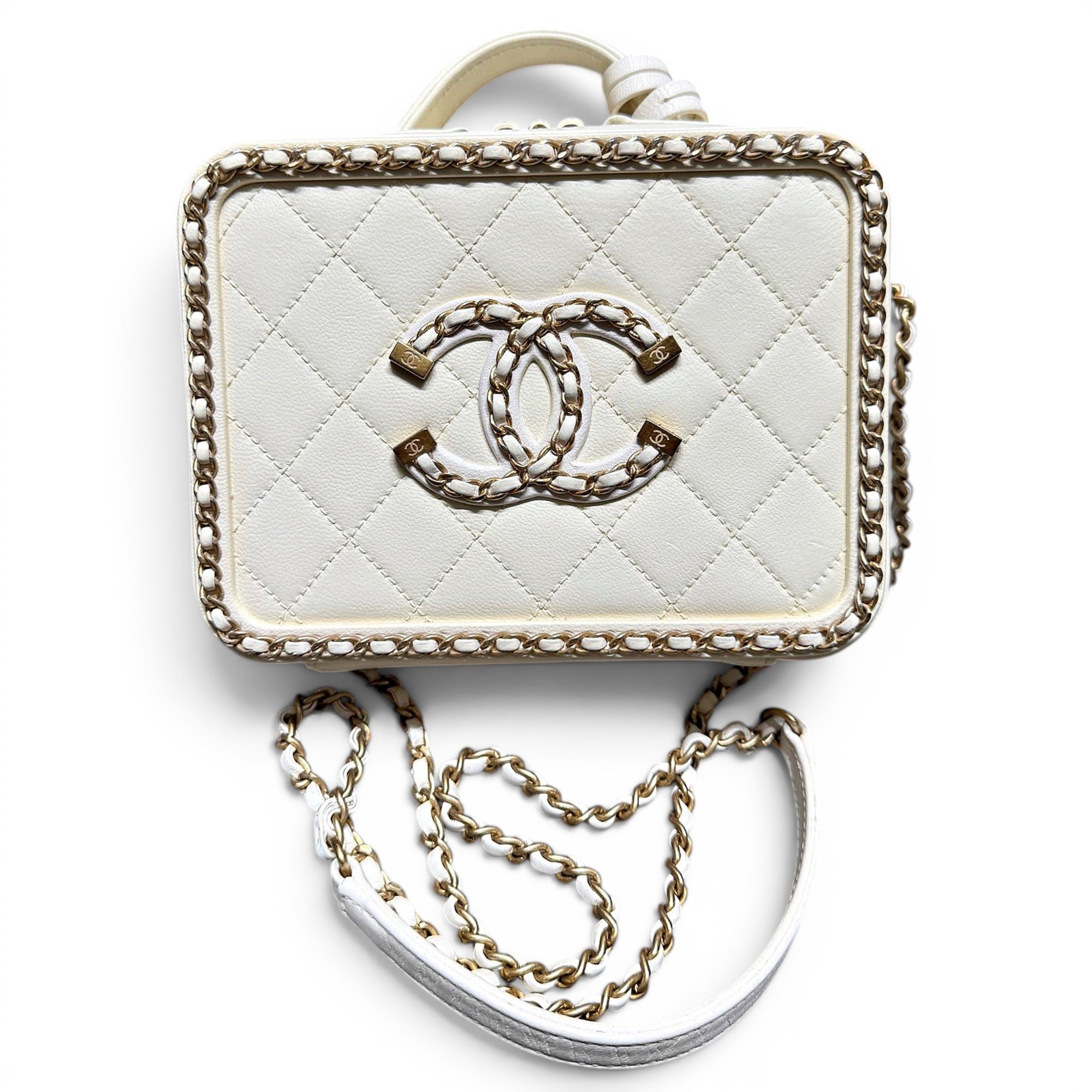 Vanity leather handbag