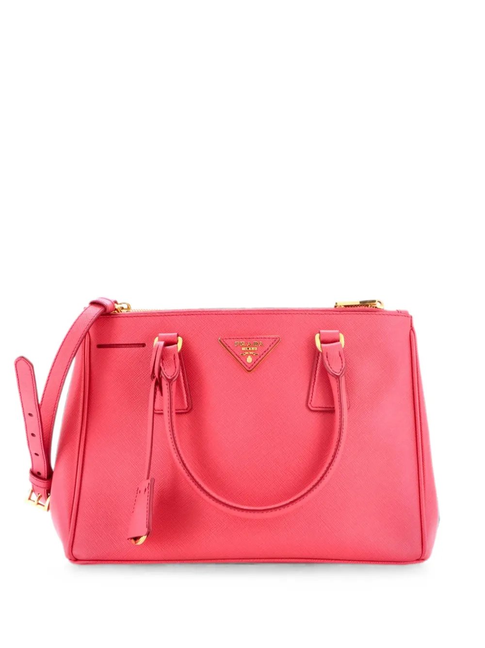 Double Zip Lux Saffiano Leather Small tote bag
