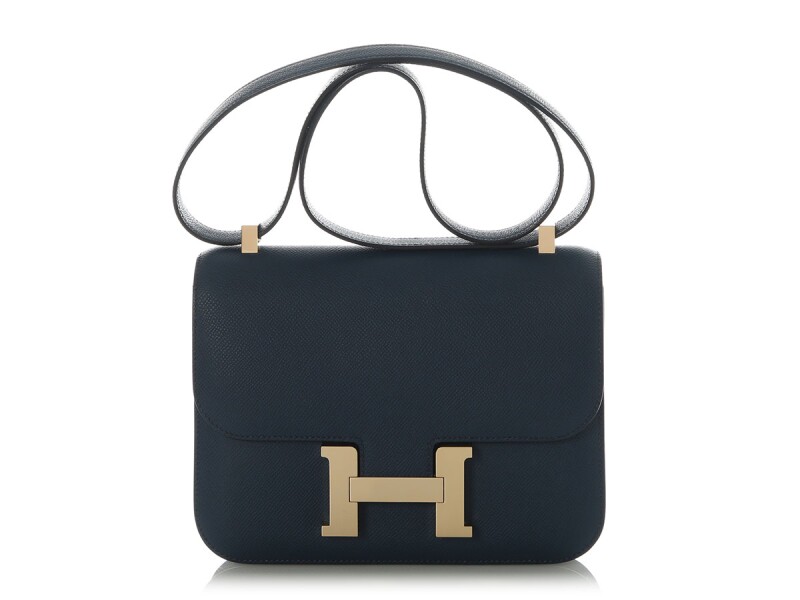 Hermes Bleu de Prusse Epsom Constance Mirror 1-24 Gold Hardware, 2023