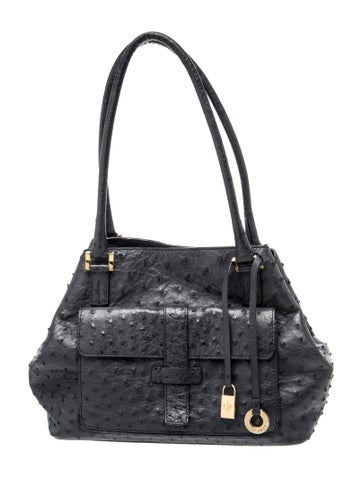 Loro Piana Ostrich Top Handle Bag